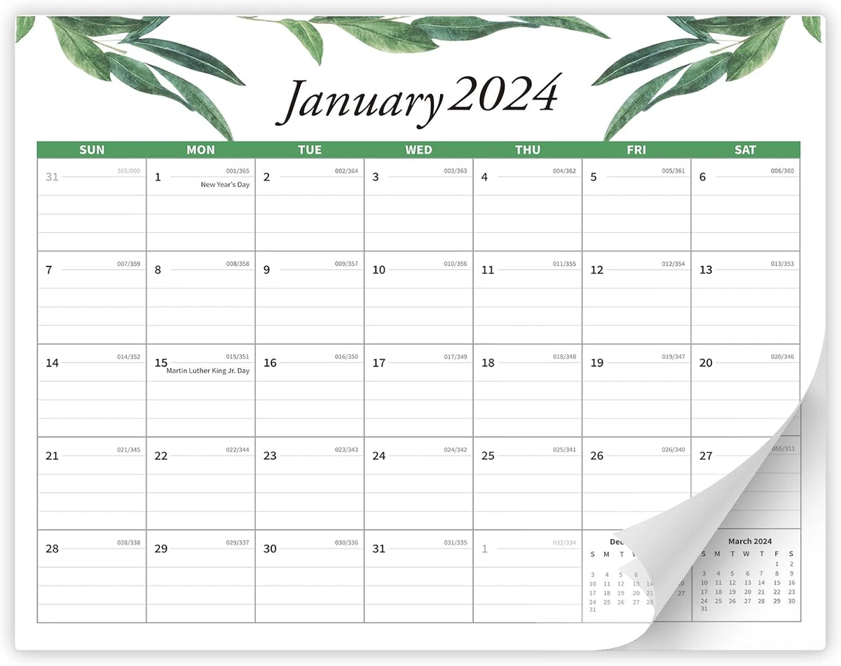Calendar 2024-2025 - Magnetic Calendar for Fridge, Runs from January 2024  until | eBay