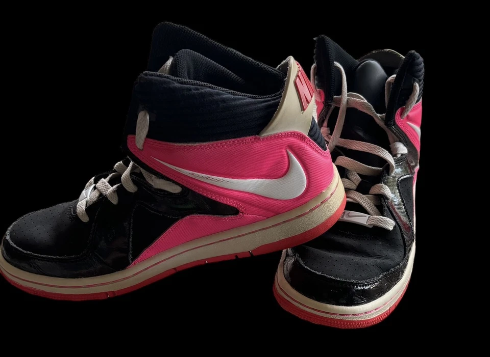 NIKE 677807-COURT INVADER BLACK HIGH TOP BASKETBALL SHOES YOUTH GIRLS 7 - Image 4 of 4