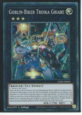 YU GI OH  GOBLIN BIKER TROIKA GRIARE LEDE-DE044 SUPER RARE 1.AUFLAGE