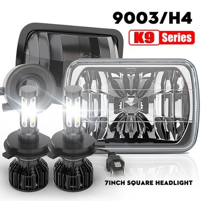 Pair 7x6'' 5X7 inch LED Headlight Hi/Lo H4 for Chevy Express Cargo Van 1500 2500