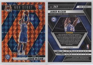 2024-25 Panini Mosaic NBA Debut Orange Prizm /249 Jared McCain #263 Rookie RC
