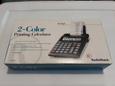 Vintage New in Box Working RadioShack 10 Digit 2-Color Printing Calculator