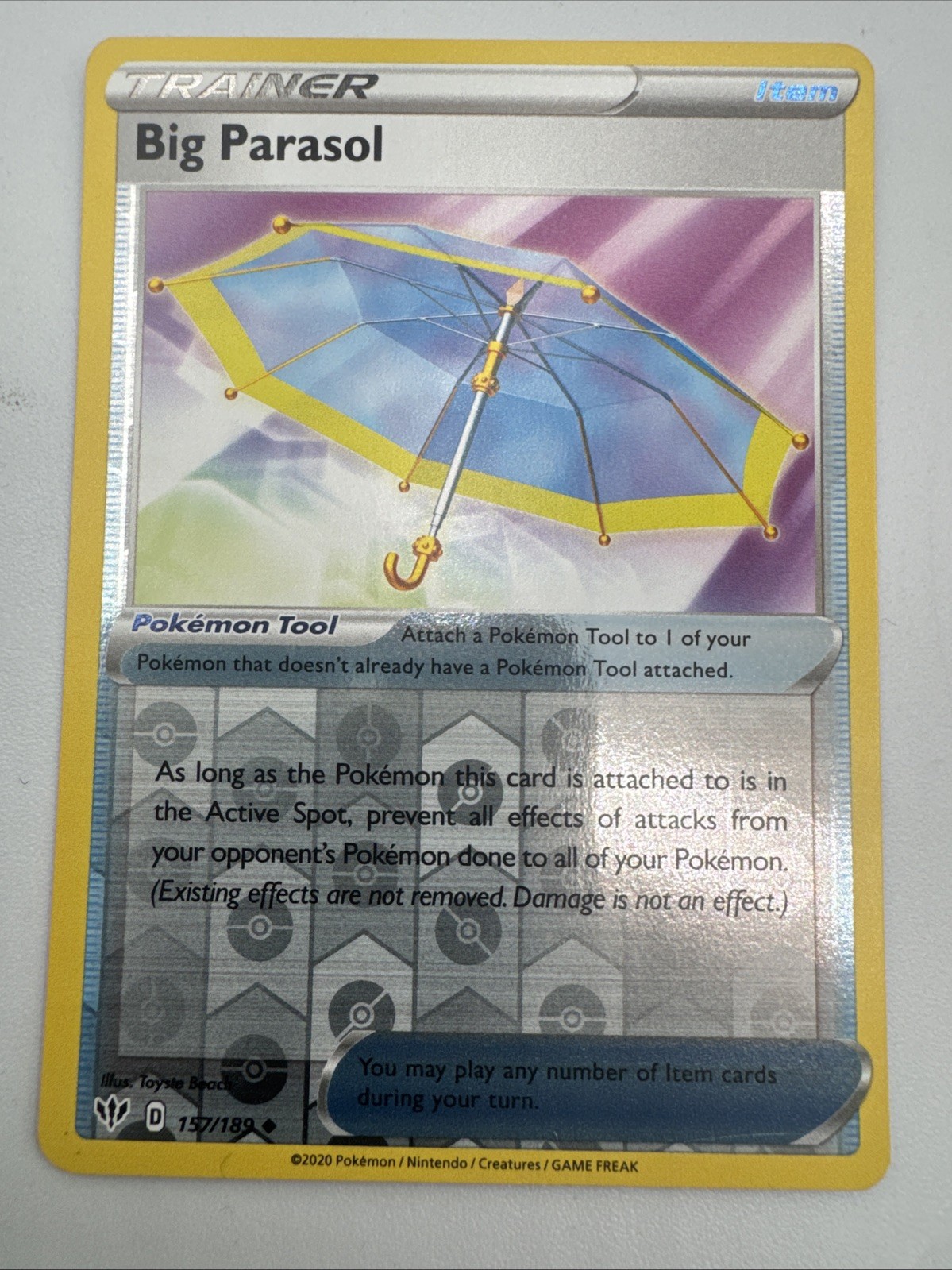 Big Parasol 157/189 Reverse Holo Darkness Ablaze Pokemon Card