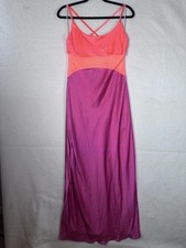 Forever 21 Colorblock Maxi Dress Orange Pink Size XL