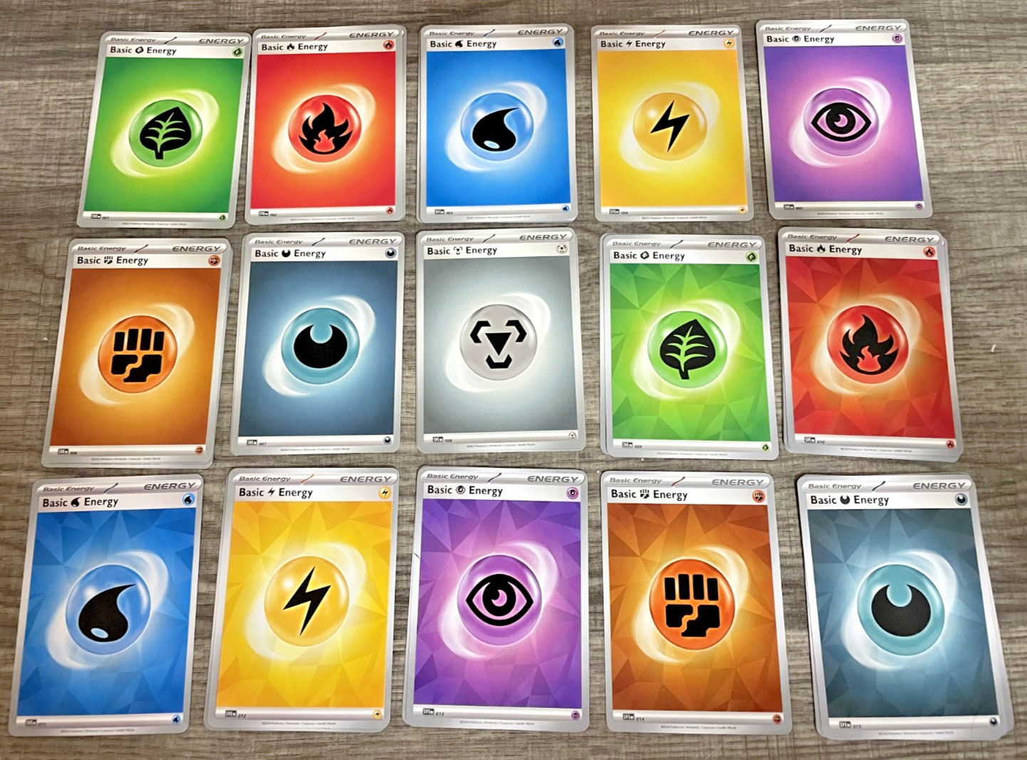 Pokemon Card LOT- Scarlet & Violet Energy - Basic Energy Cards 1 - 15 - QTY 40