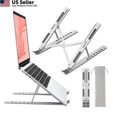 Sopholid Laptop Stand for Desk, Aluminum Metal MacBook Universal, Silver