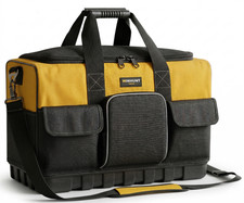 Professional Electrician Tool Bag Wide Mouth Organizer with Shoulder Strap