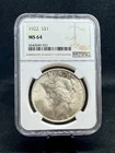 1922 90% Silver Peace Dollar NGC MS64!