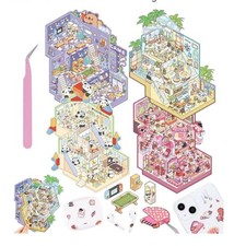 Set of DIY 3D Stickers and Play House