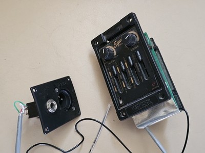 Vintage Anfang 90er WASHBURN EQUIS EQ Steuerung KABELBAUM PICKUP JACK ELEKTRIK EA20
