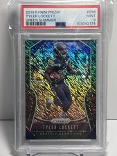 2019 Panini Prizm - Tyler Lockett #256 FOTL Green Shimmer Prizm SSP 2/2 - PSA 9