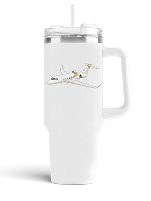 Bombardier Challenger 350 Stainless Steel H2.0 Quencher Tumbler  40oz