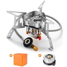 6800W Windproof Camping Gas Stove Portable Outdoor Camping Furnace Folding Wild