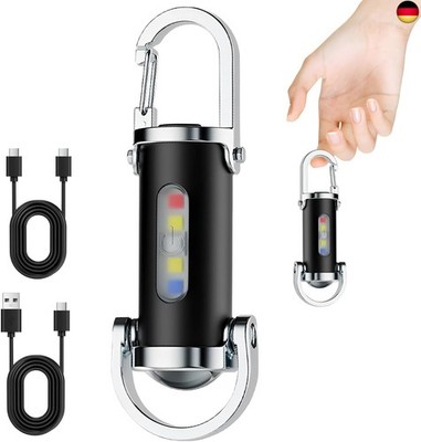 Portable Rechargeable Bright Keychain Flashlight Phone Charger,1200LM Superhelle