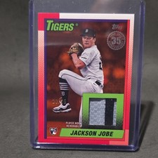 Topps Series 2 2025 1990 Relics Jackson Jobe Tigers RC ORANGE /25 #90R2-JJO