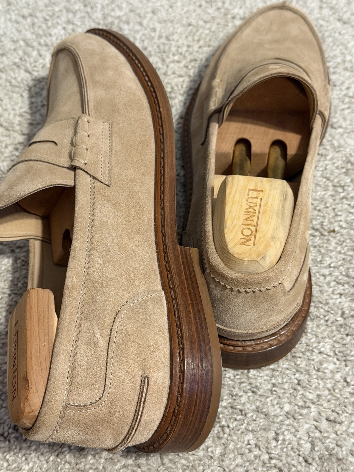 Brunello Cucinelli Norweigan Split-Toe Suede Penn… - image 5