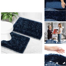 Yimobra 2 Piece Bathroom Rug Set Bath Mat U-Shaped Toilet Rug 31.5x20 24x20