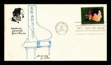DR JIM STAMPS US COVER GEORGE GERSHWIN AMERICAN COMPOSER FIRST DAY ISSUE