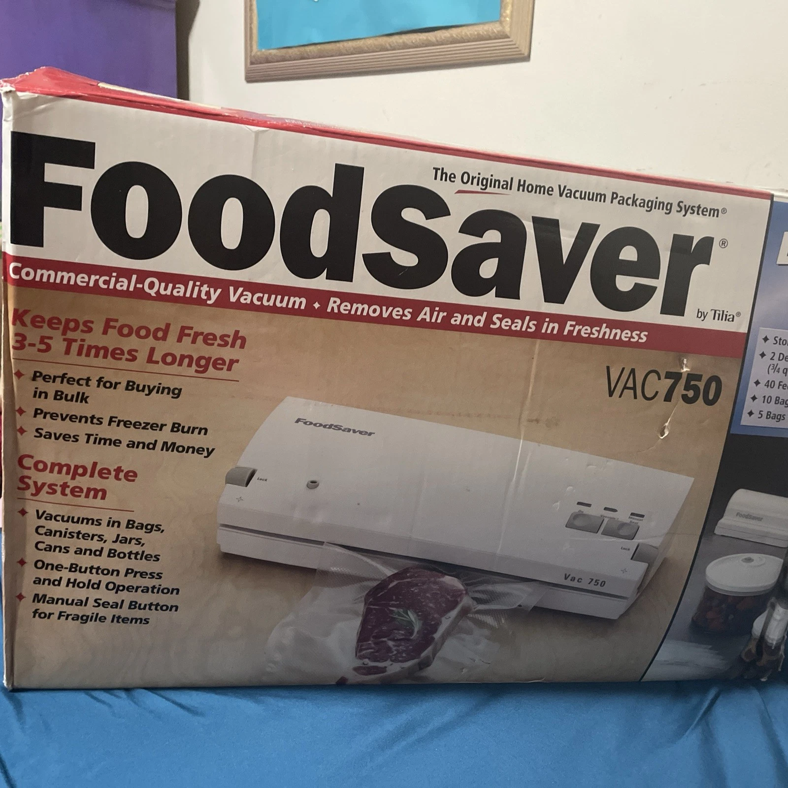 Foodsaver Vac 750 Vacuum Sealing System Packing - Everything New & sealed inside