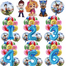 Paw patrol balloons Skye Ryder chase foil & latex birthday party decoration blue