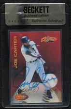 BAS 1994 Sportflics 2000 Starflics Joe Carter #183 Seal of Authenticity Auto 3c7