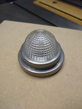 Classic car interior light, lamp - Surface mount, prismatic glass, chrome finish