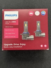 Philips Ultinon Led Car Headlight Bulb Hir2 Ultra Compact 2 Pack New