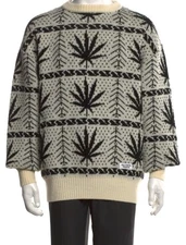 Wacko Maria Guilty Parties Tokyo Paradise 100% Wool Pullover Sweater Sz M White