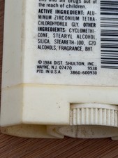 Vintage 1984 Original Old Spice Solid Anti-Perspirant Deodorant 2oz Empty Used