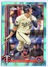 BROOKS LEE S/P #062/199 2025 TOPPS CHROME AQUA LAVA REFRACTOR ROOKIE CARD TWINS