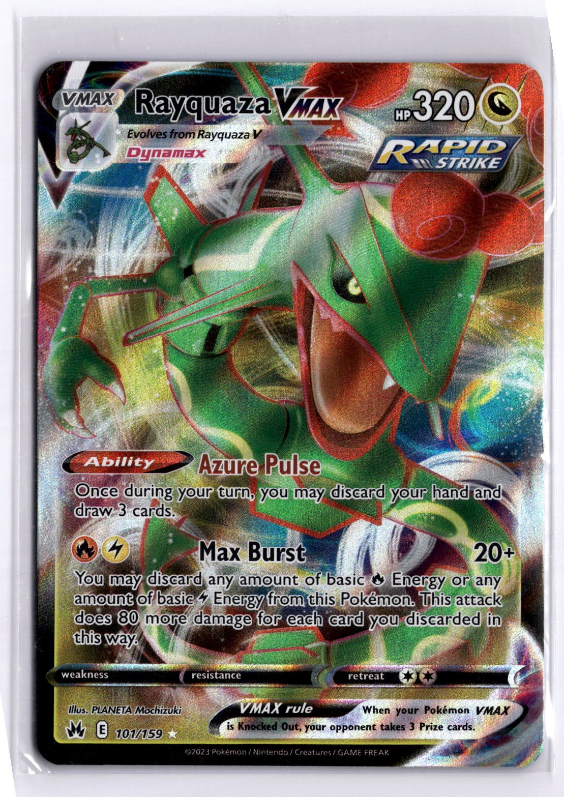 Rayquaza VMAX (101) Ultra Rare Crown Zenith 101/159 NM