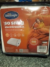 electric blanket double silentnight white newin packot been opened energy saving