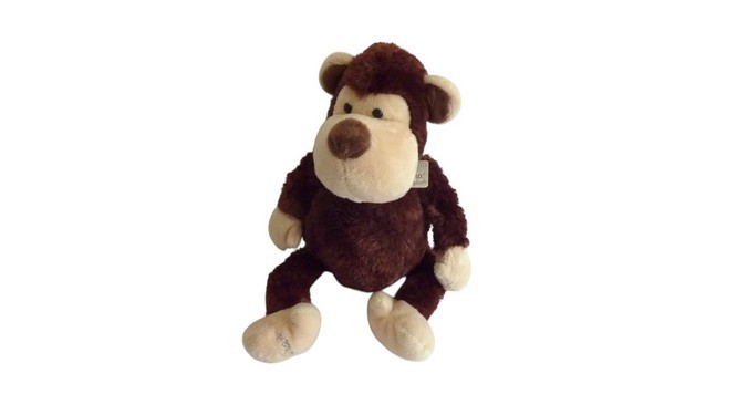 Peluche singe La Nina 38 cm marron, le doudou parfait pour la sieste de bébé