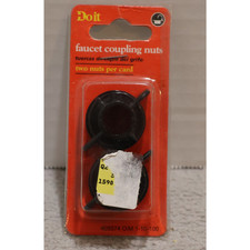 Do It Best Faucet Coupling Nuts Package of Two Black Plastic 405574 NEW