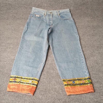 John F. Gee Styled Hem Jeans Women Size 16 Cotton Waist 33 Rise 12 Inseam 25.5