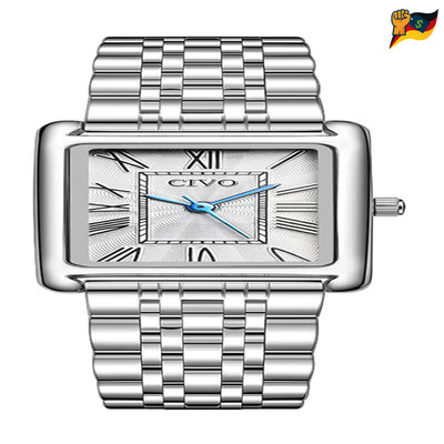 Vintage Armbanduhr Damen Römisches Ziffernblatt Silber 38mm Edel