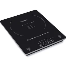 Berghoff Touch Screen Black 1-Element 11 in. Induction Glass Cooktop Stove. H2