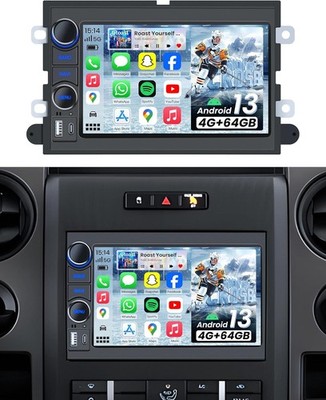 For Ford F150 2004-2008 4+64GB Car Radio 7'' Stereo CarPlay Android Auto RDS SWC