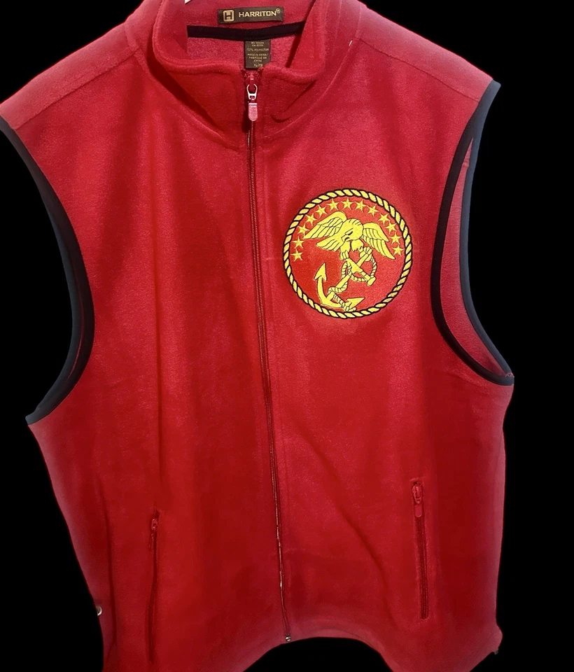 Chaleco polar EGA original de los Marines de Estados Unidos / (XL) 43k puntadas (logotipo de 5,25 pulgadas) Foto 2 de 4