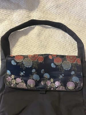 Ima Rose N Bloom Beautiful Brocade Floral Diaper Bag Several Interior Pockets
