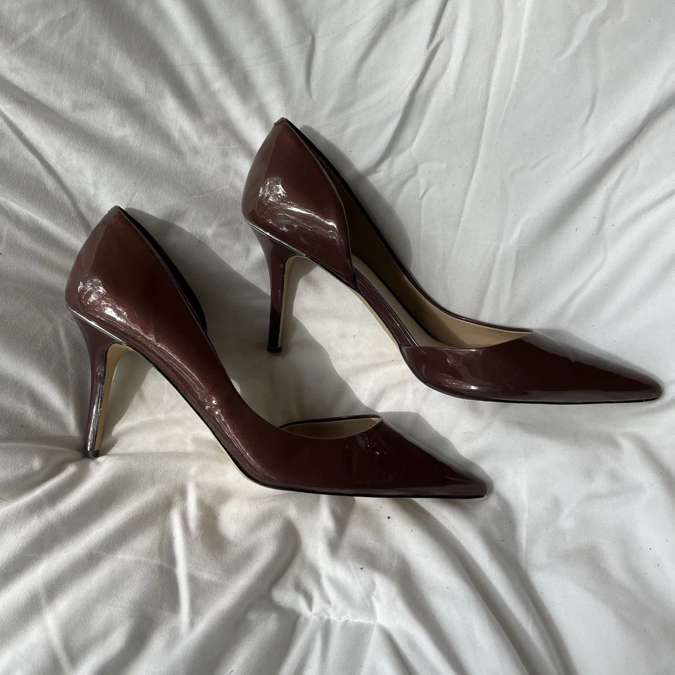 Zapatos de tacón alto WHITE HOUSE BLACK MARKET Ella granate profundo para mujer talla 10 M Foto 3 de 4