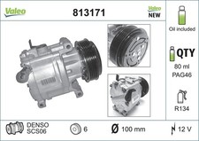 Kompressor Klimaanlage VALEO CORE-FLEX 813171 12V für TOYOTA COROLLA VVT ZZE120_