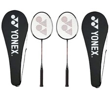 Yonex GR 303 Combo Badminton Racquet with Full Cover, Set of 2 Black
