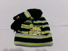 U348 NICKELODEON Teenage Mutant Ninja Turtles Hat  Gloves Set One Size