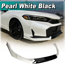 For Honda Civic 2025UP Yofer Pearl White Black Front Bumper Lip Splitter Spoiler