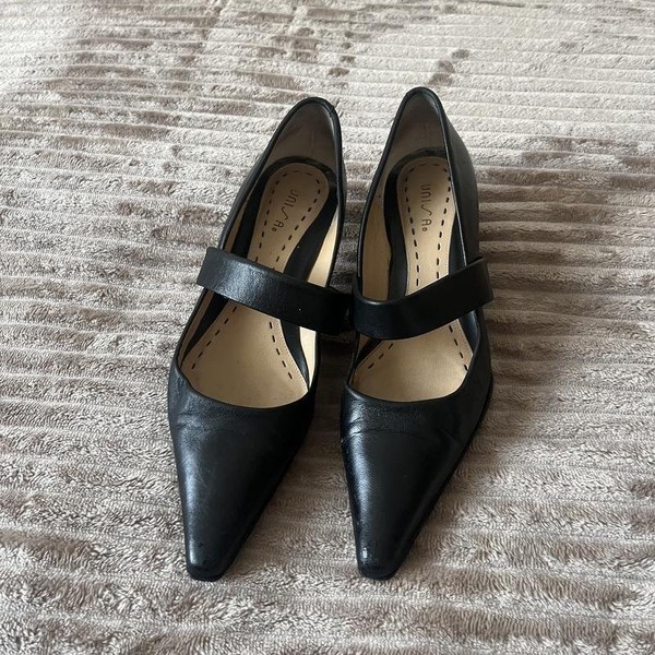 Women Unisa Heels Black Leather 37 #O5HI