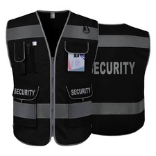 Security Vest for Men Women High Visibility Reflective Safety Vest with 9