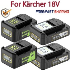 FOR KARCHER 18V 5AH 2.5AH BATTERY FOR USE IN KARCHER LAWNMOWERS, STRIMMERS