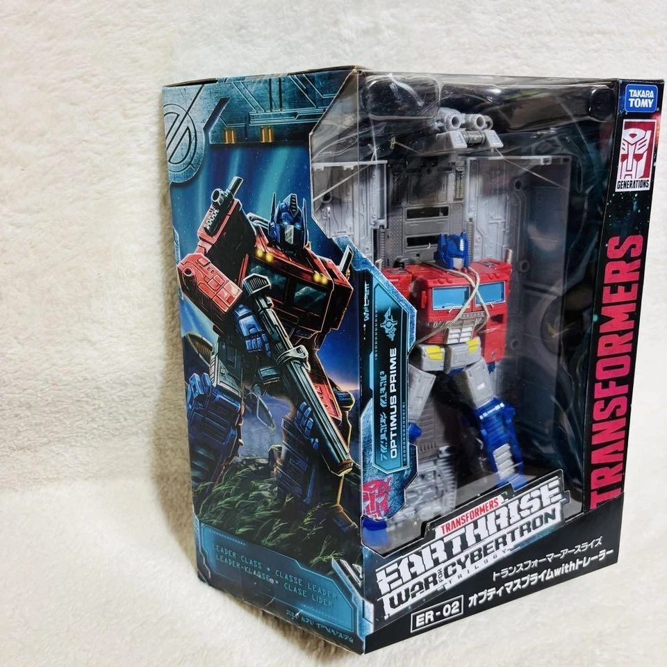 Takara Tomy Transformers Earthrise ER-02 Optimus Prime con rimorchio mai aperto - Immagine 3 di 4