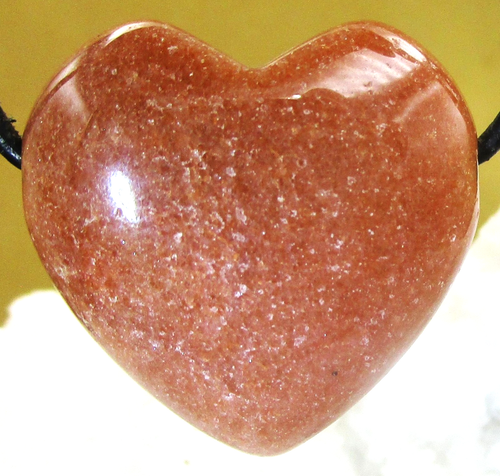 AVENTURIN   ROT   Edelstein   Herz   ANHÄNGER   gebohrt    30 mm   Nr.3